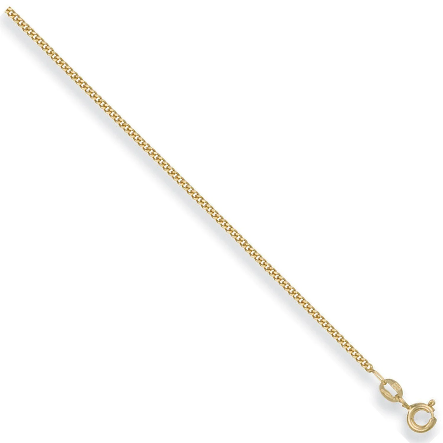 9 ct Gold Classic Curb Chain 18"-24" Lengths 1.5mm Wide