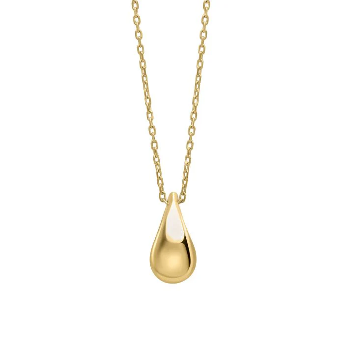9ct Gold Polished Teardrop Necklace