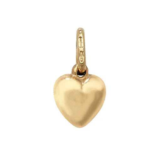 9ct Gold Small Puffed Heart Pendant