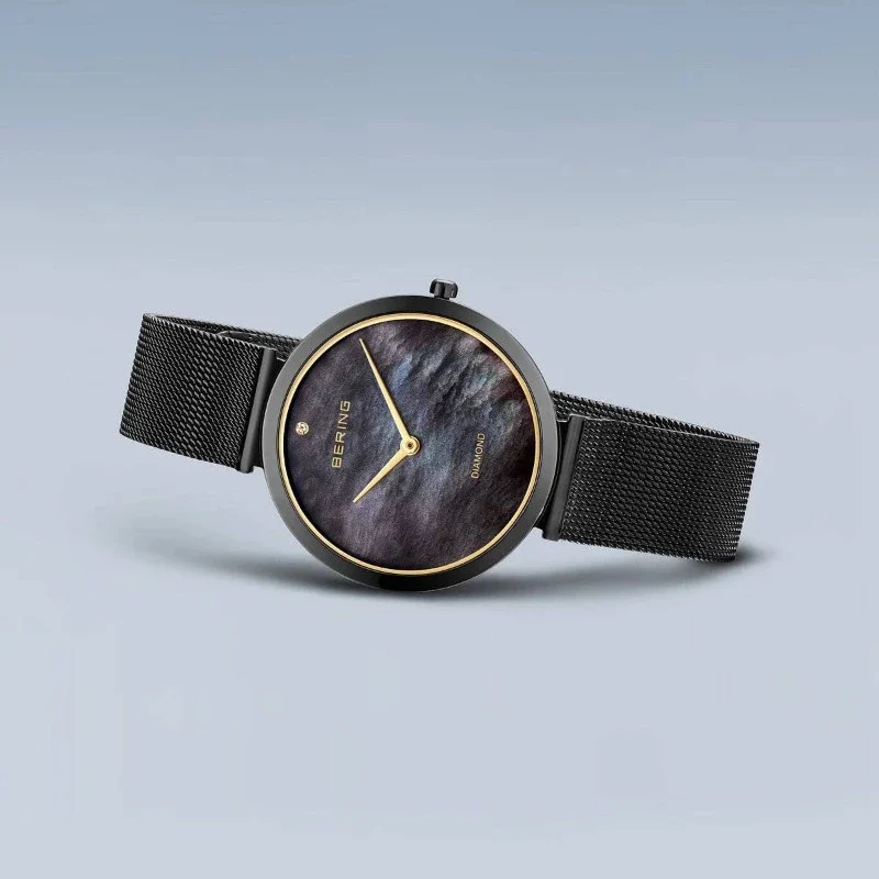 Bering Black Ladies Watch with Diamond 18132-132 - Image 4