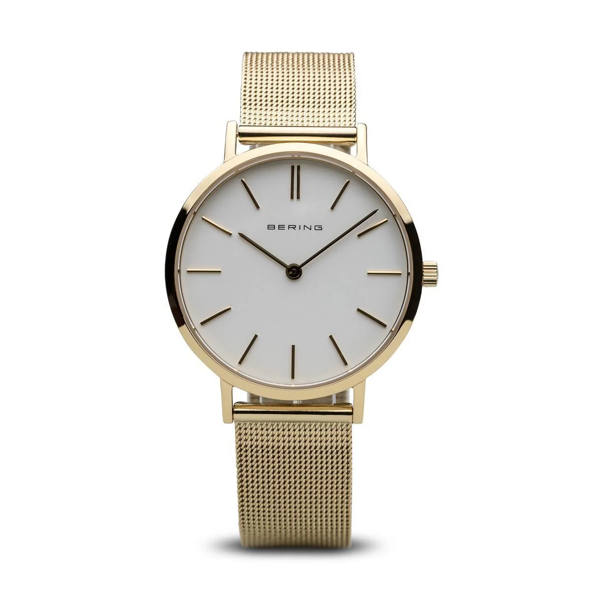 Bering Ladies Watch Gold Tone Mesh Strap