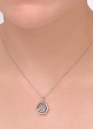 Clogau®  Nature's Wonder Sterling Silver Honey Bee Inner Charm Pendant with Citrine - Image 3