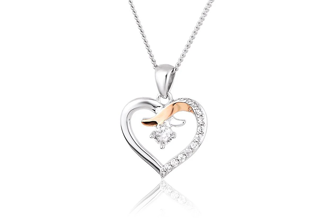 Clogau® Forever Yours Sterling Silver Kiss Pendant with Zircon - Image 3