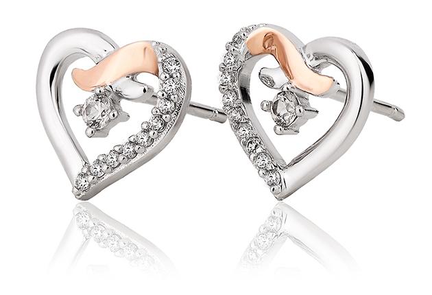 Clogau Forever Yours Sterling Silver Kiss Stud Earrings with Zircon