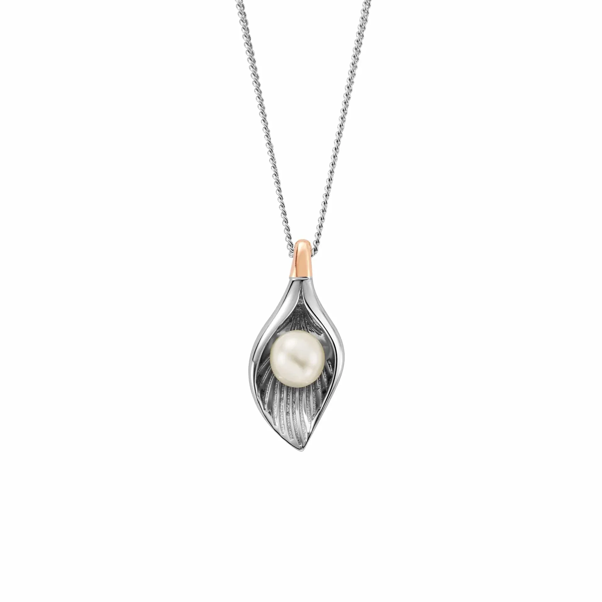 Clogau Nature's Wonder Sterling Silver Oyster Shell Pendant with Pearl