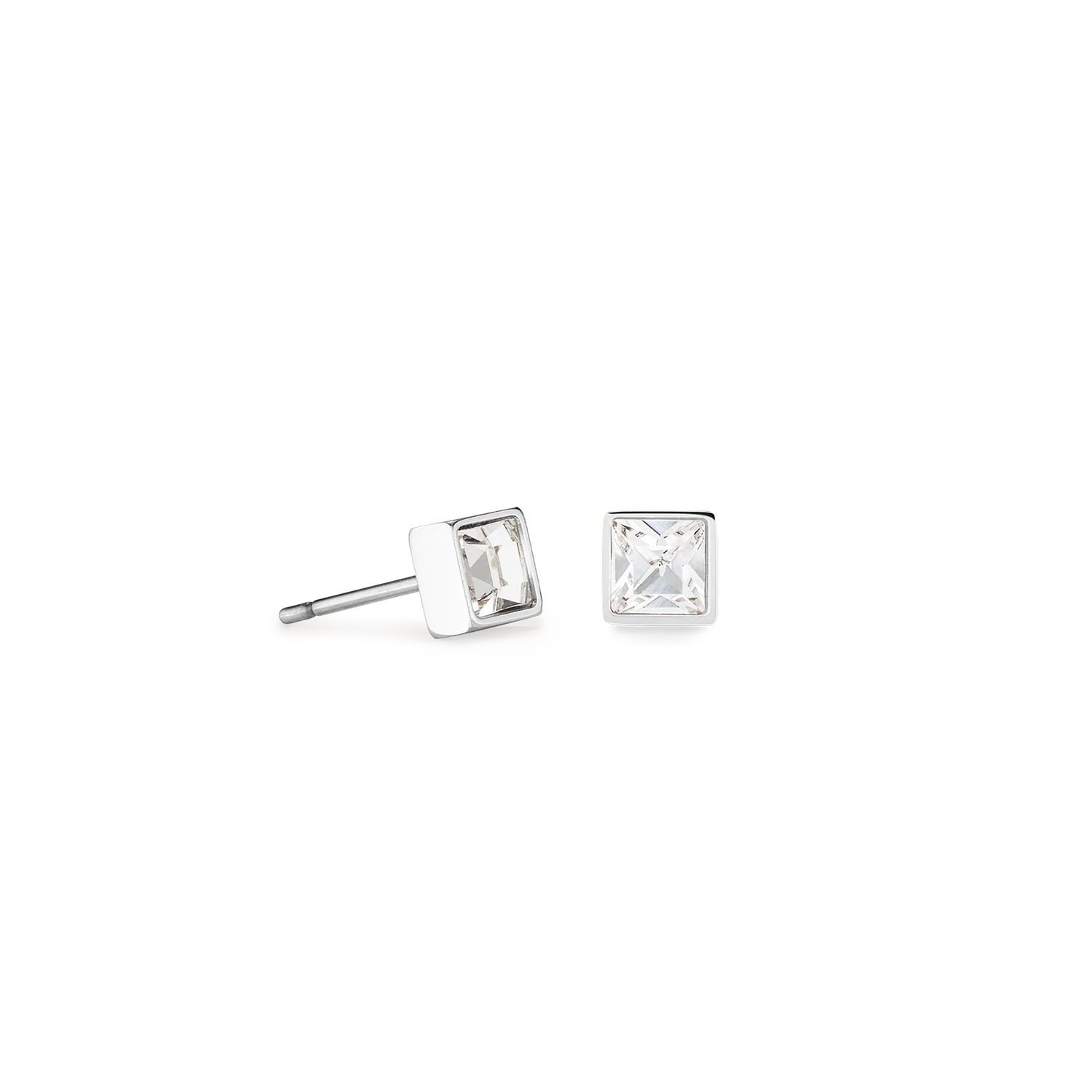 Coeur de Lion Brilliant Square Small Earrings - Various Colours - Image 2