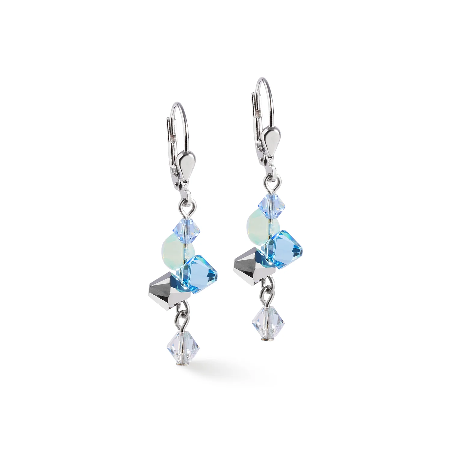 Coeur de Lion Dancing Blue Crystals & Pearls Earrings
