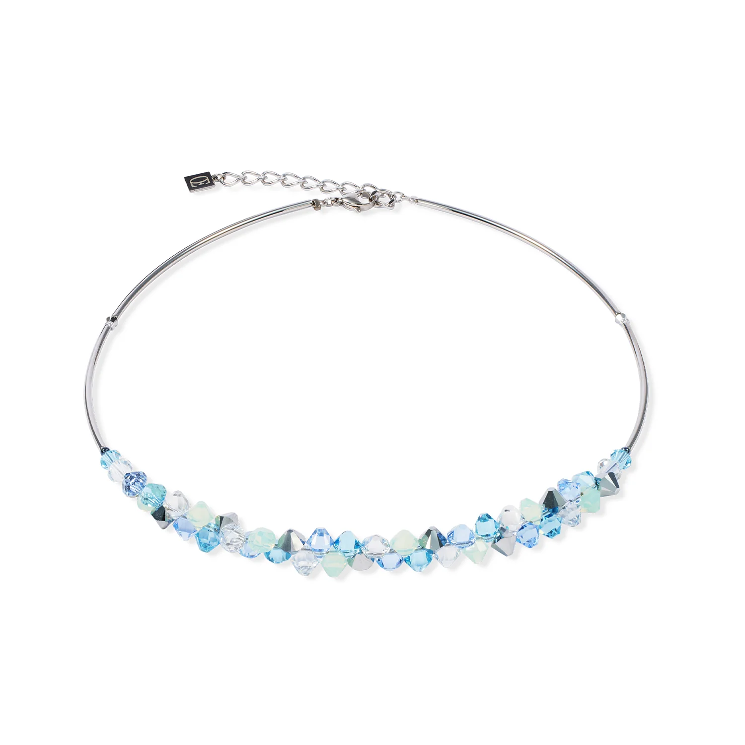 Coeur de Lion Dancing Crystals & Pearls Necklace in Blue