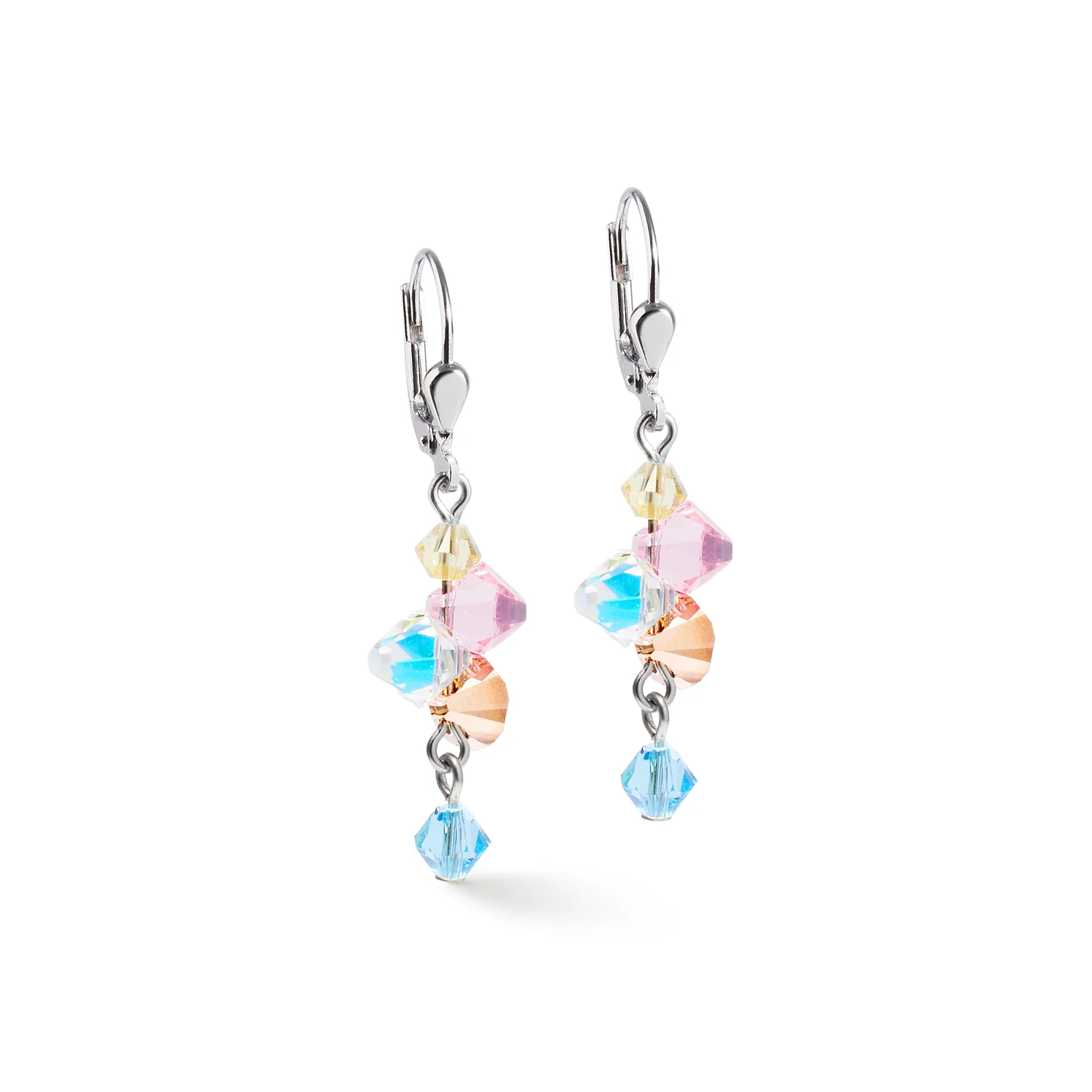 Coeur de Lion Dancing Multicoloured Crystals & Pearls Earrings