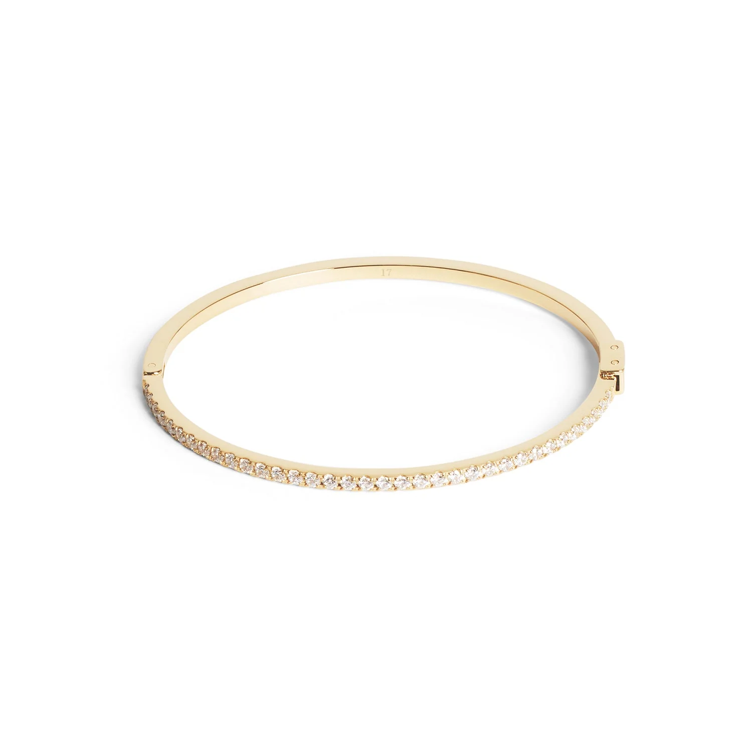 Coeur de Lion Eternal Love Crystal Bangle in Gold Plated Steel