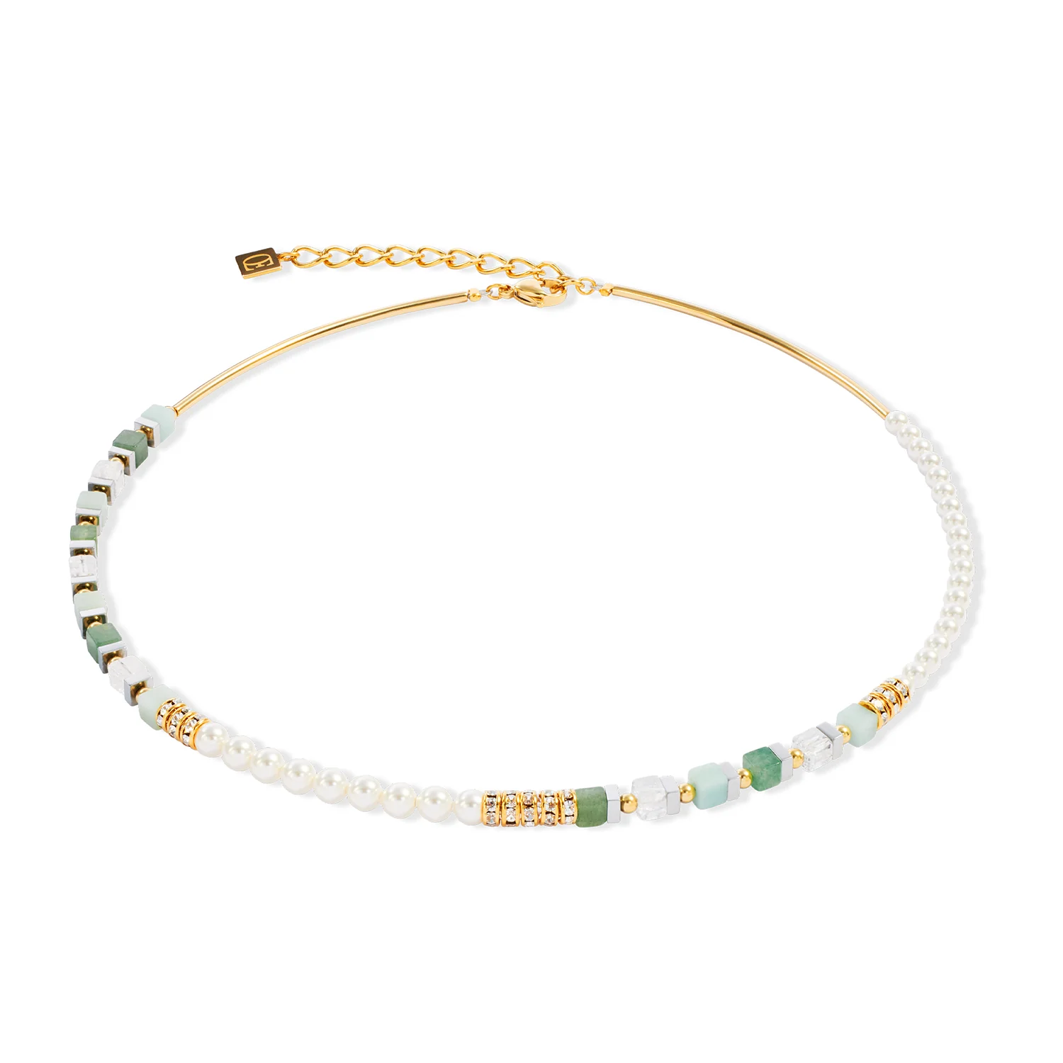 Coeur de Lion Precious Fusion Necklace in Green-White