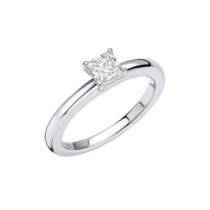 Diamonfire Princess Cut Zirconia Solitaire Ring