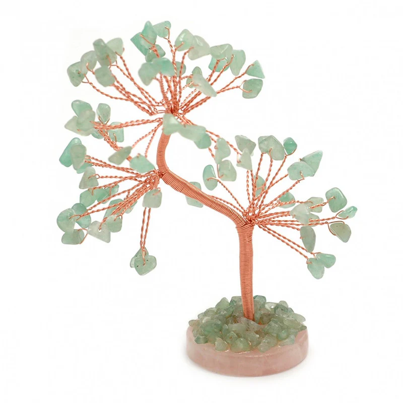 Green Aventurine Crystal Tree with Round Base
