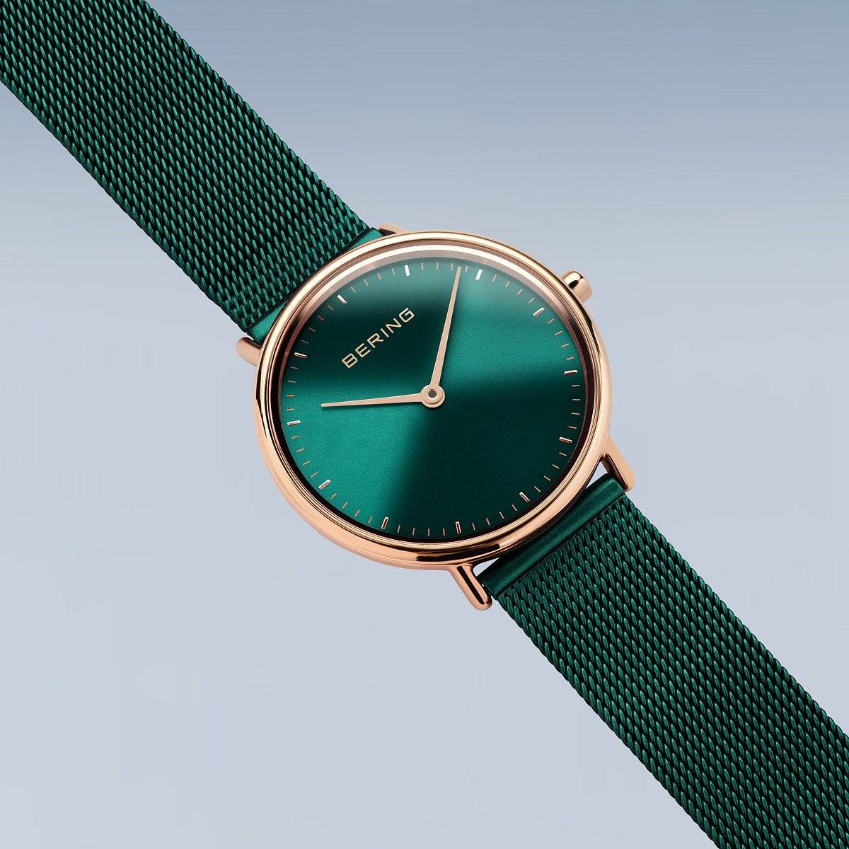 Ladies Rose Gold and Green Bering Watch 15729-868 - Image 5