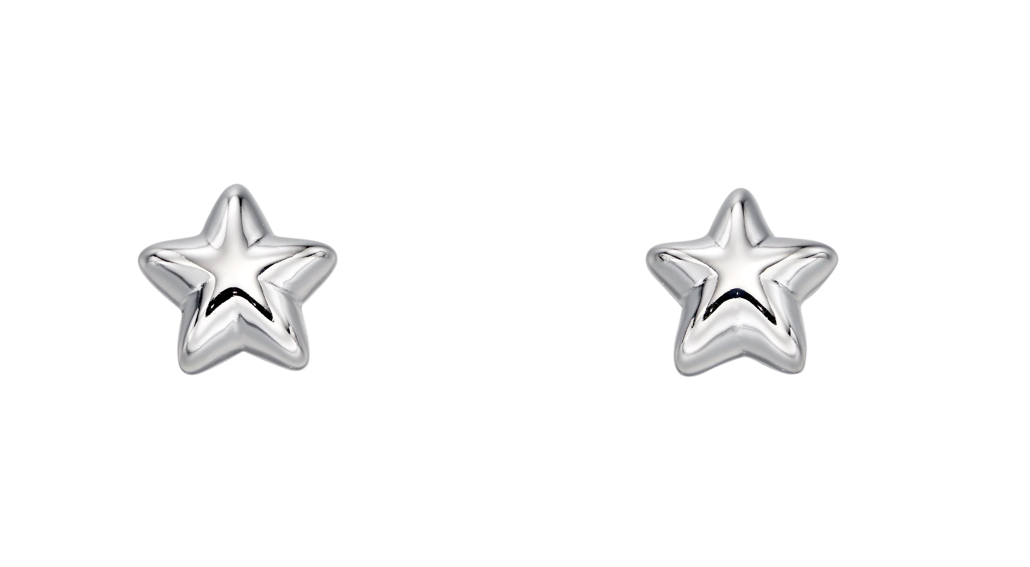Little Star Medium Silver Star Stud Earrings