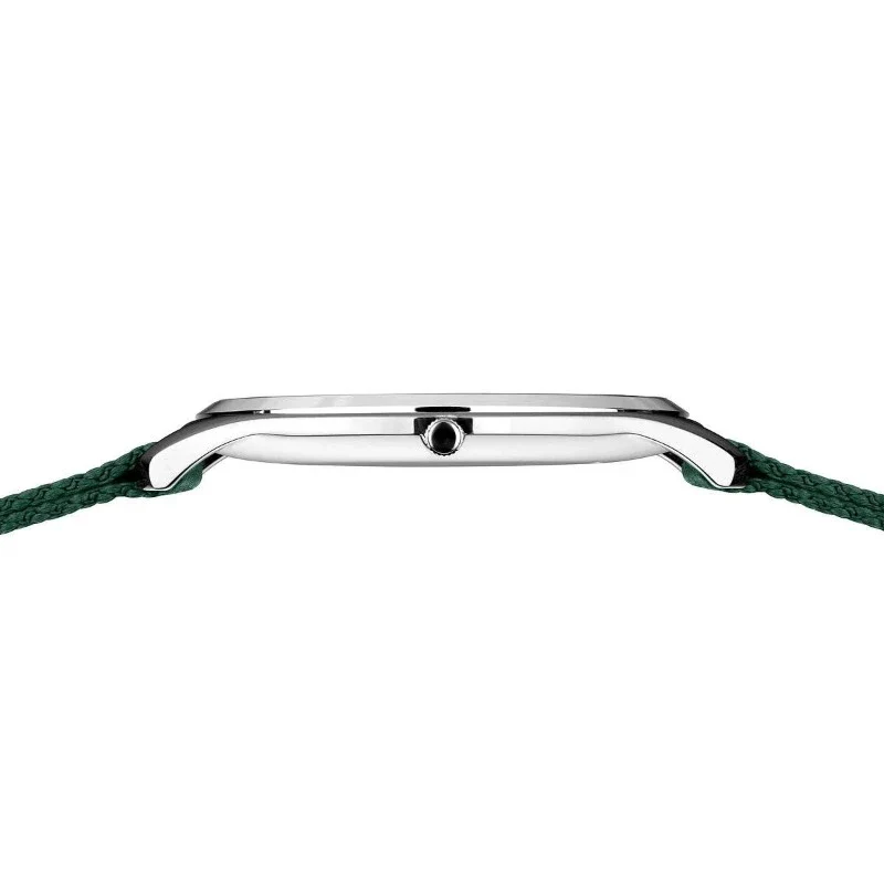 Men's Bering Slimline Watch with Nato Green Strap 18342-508 - Image 5