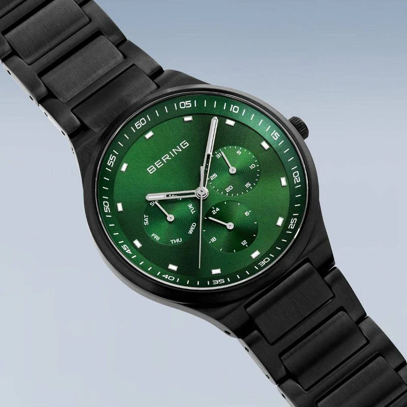 Men's Bering Watch Black Green 11740-728 - Image 5