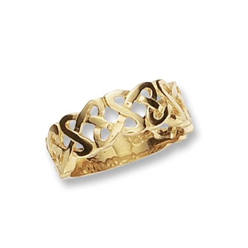 Men's Gold Celtic Band Ring
