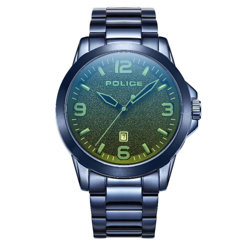 Men's Police Cliff Watch Blue Matt Bracelet