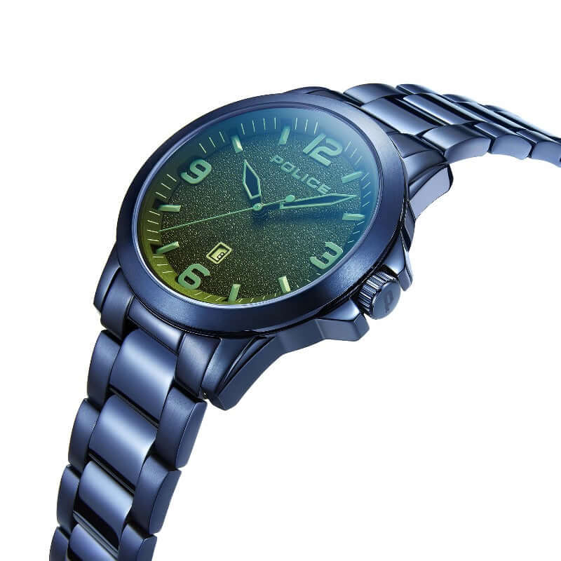 Men's Police Cliff Watch Blue Matt Bracelet - Image 2