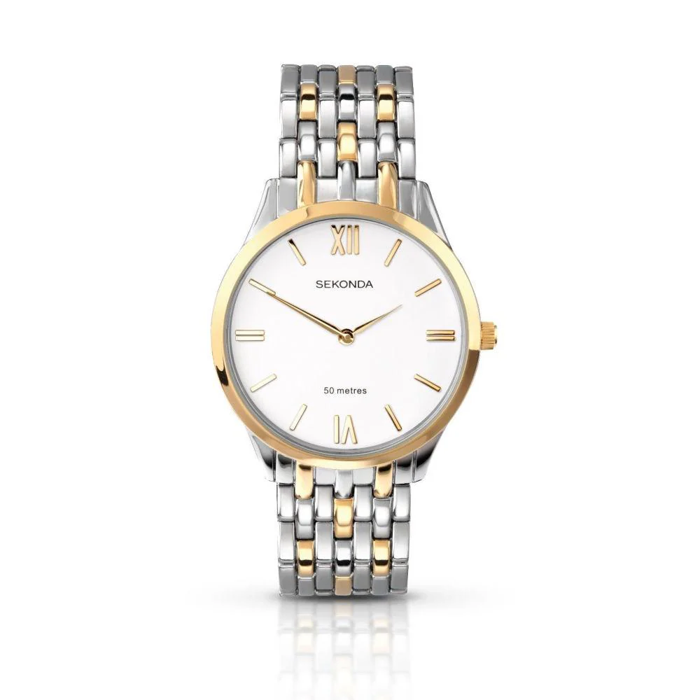 Sekonda Mens Two-Tone Bracelet Watch 3449