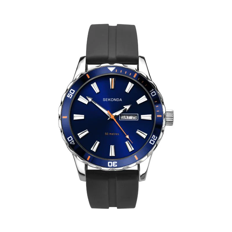 Men's Sekonda Watch with Rubber Strap (1350)