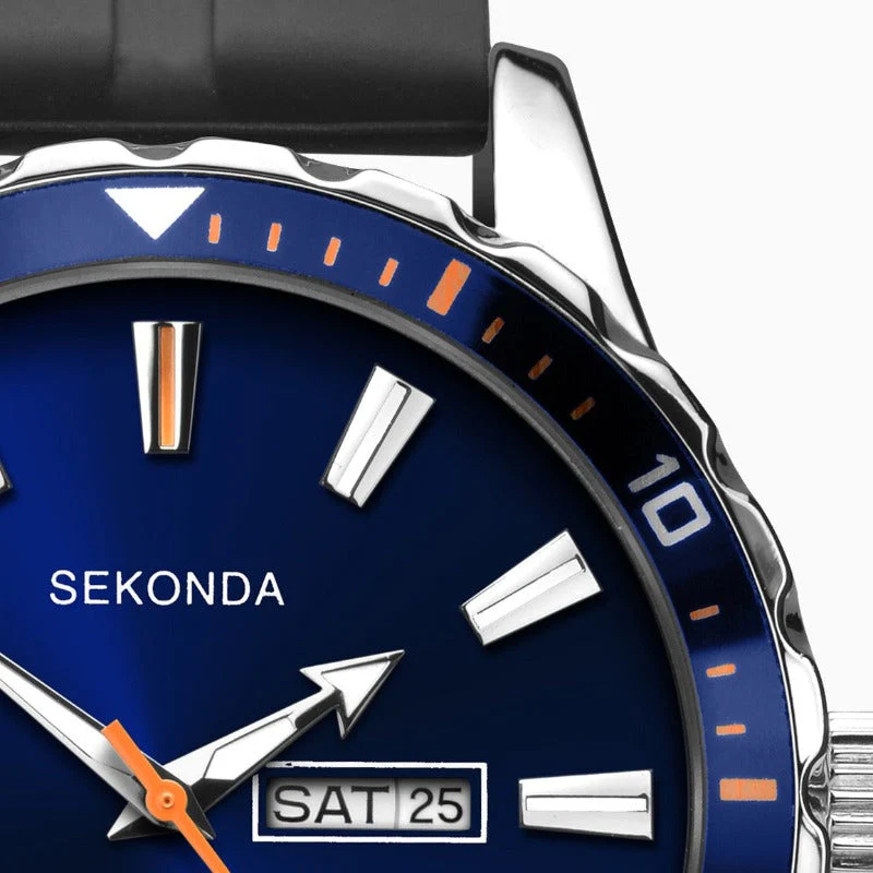 Men's Sekonda Watch with Rubber Strap (1350) - Image 2