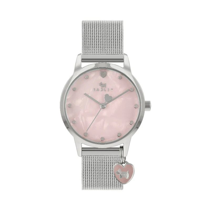 Radley Ladies Watch with Pink Mother of Pearl Dial and Mesh Strap