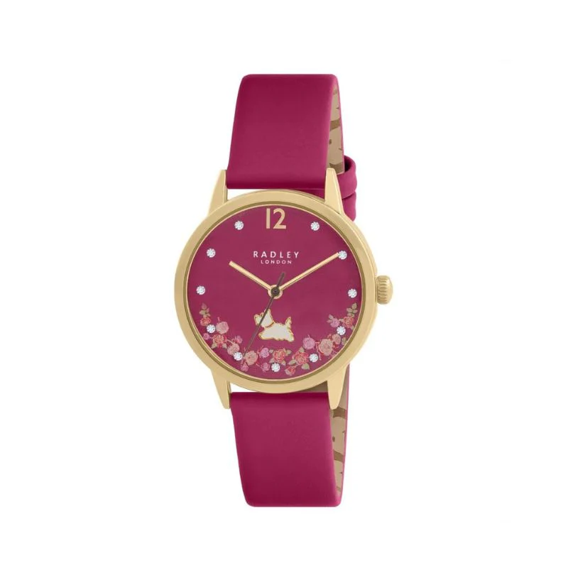 Radley Ladies Watch Pink Strap Pink Floral Dial RY21686A