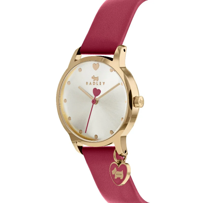 Radley Ladies Watch Red Leather Strap Red Heart RY2920A - Image 2