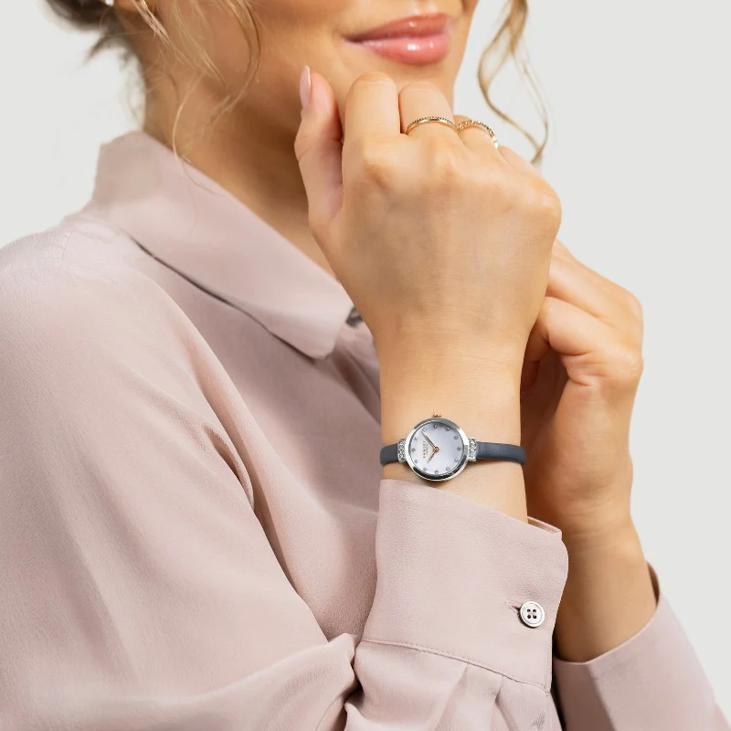 Radley Ladies Watch RY21491 Navy Narrow Leather Strap - Image 3