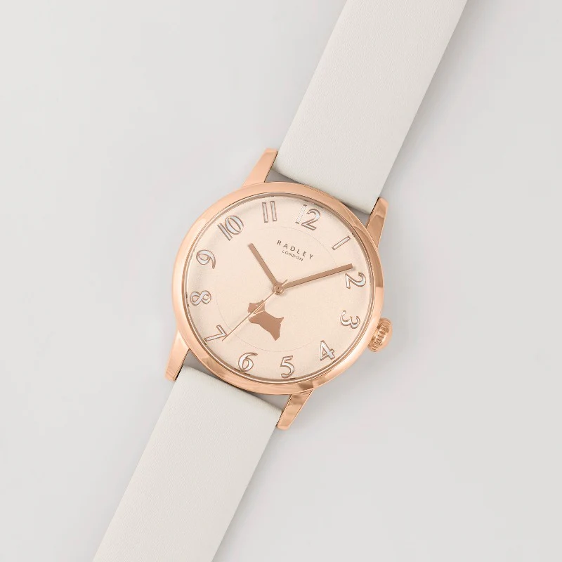 Radley Ladies Watch Grey Leather Strap RY21638A - Image 2
