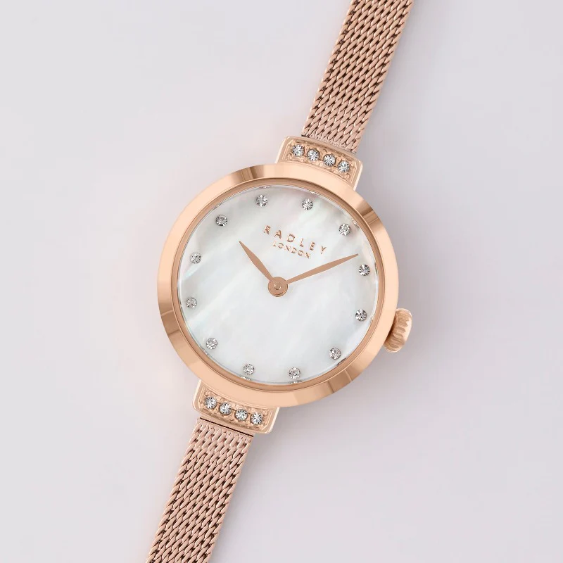 Radley Ladies Watch with Rose Gold Plated Mesh Strap - Image 2