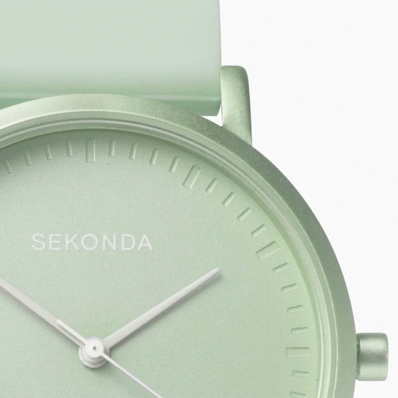Sekonda Palette Ladies Green Watch with Rubber Strap 40395 - Image 2