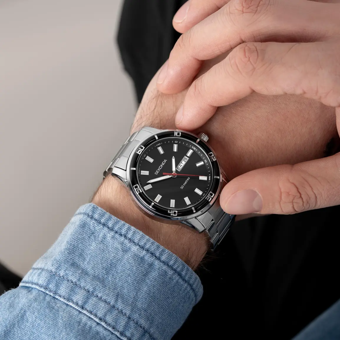 Sekonda Men's Midnight Watch with Black Dial - Image 3
