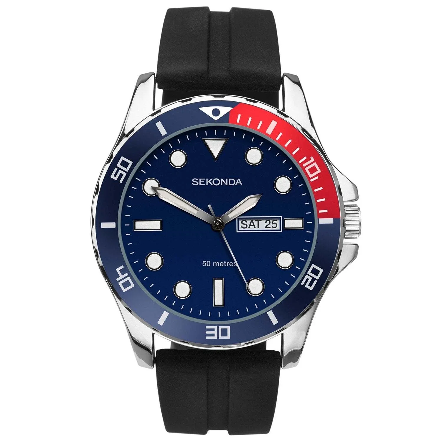 Sekonda Men's Sports Watch with Black Rubber Strap