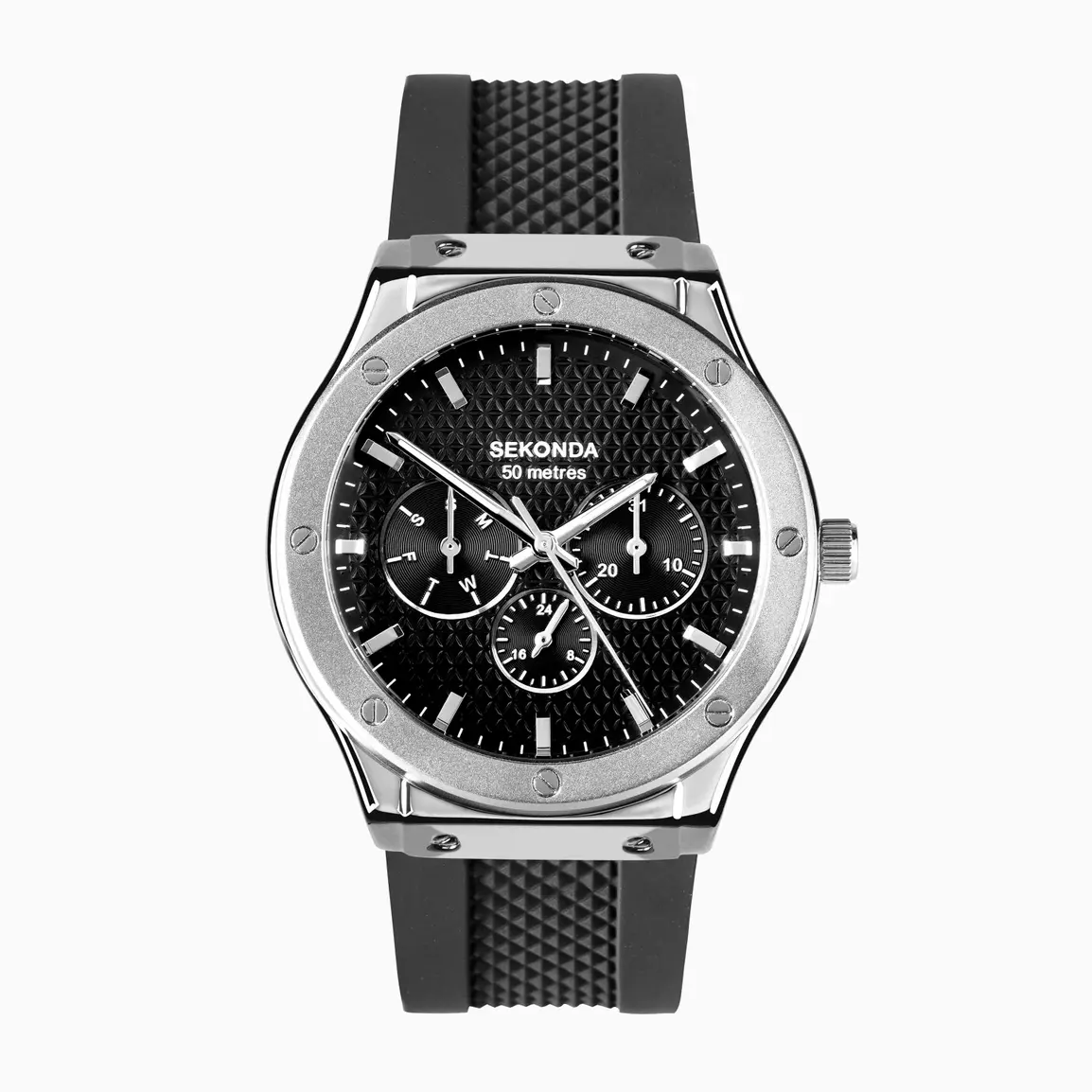 Sekonda Men's Titan Watch with Black Silicone Strap (30230)