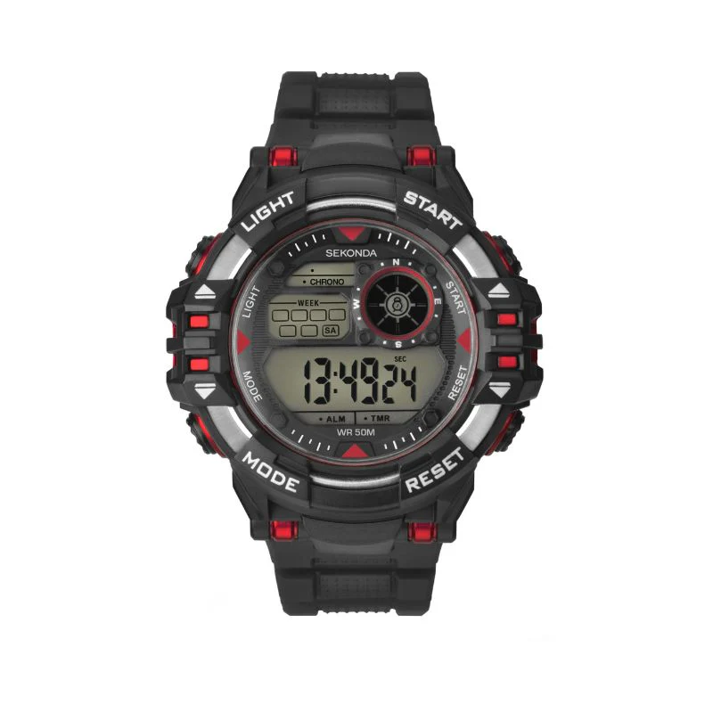 Sekonda Men's Sports Digital Watch Red/Black 1523