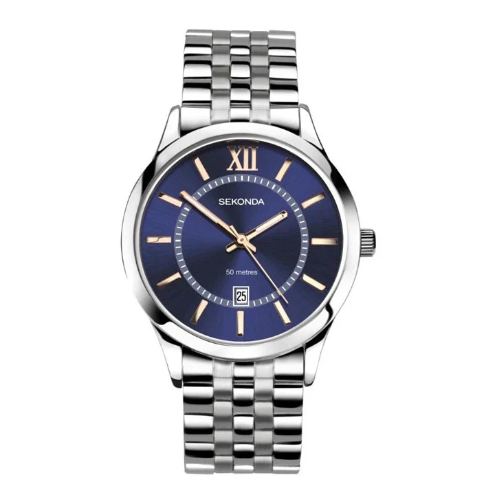 Sekonda Men's Watch with Blue Dial and Stainless Steel Bracelet 1197