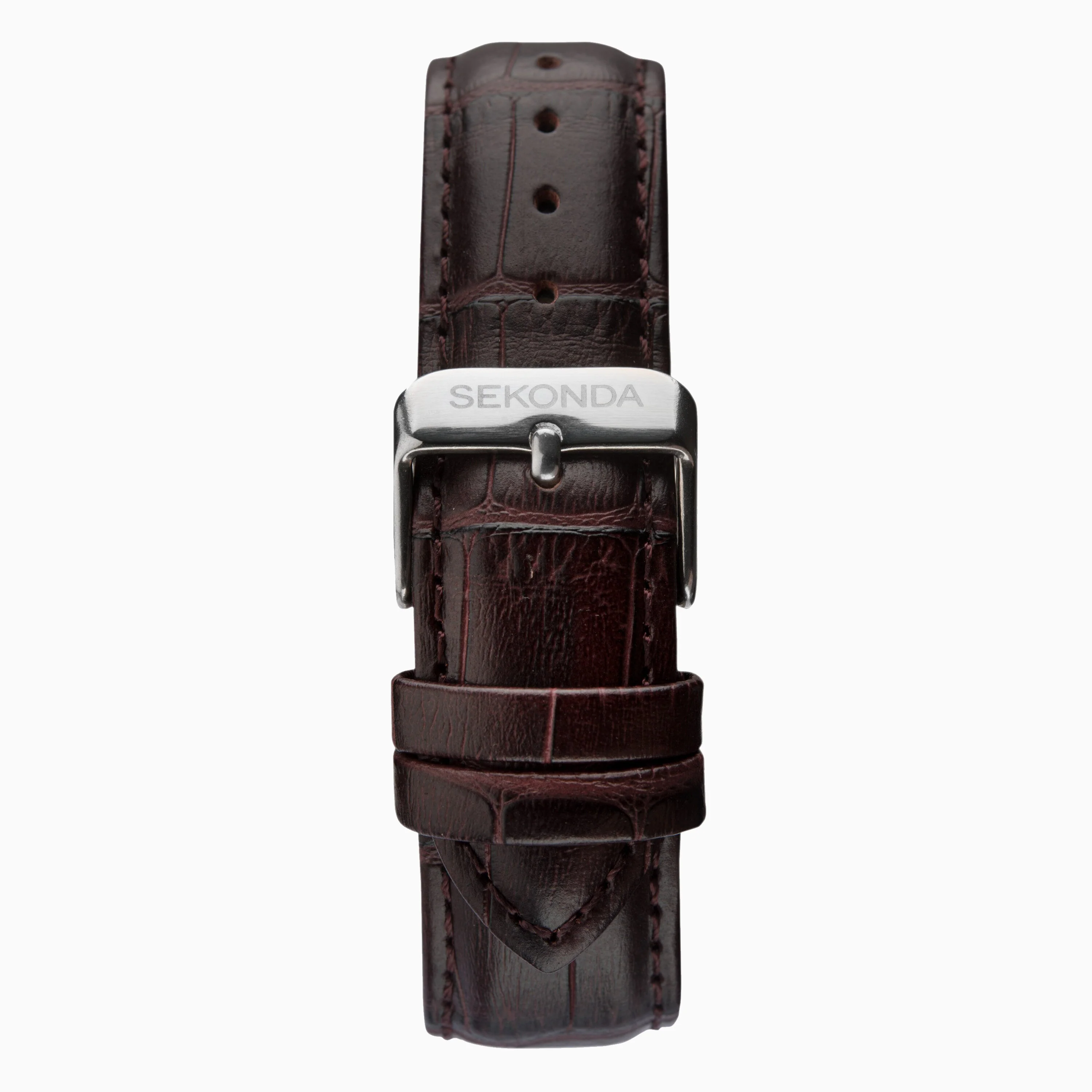 Sekonda Men's Watch with Brown Strap and Blue Dial - Image 3