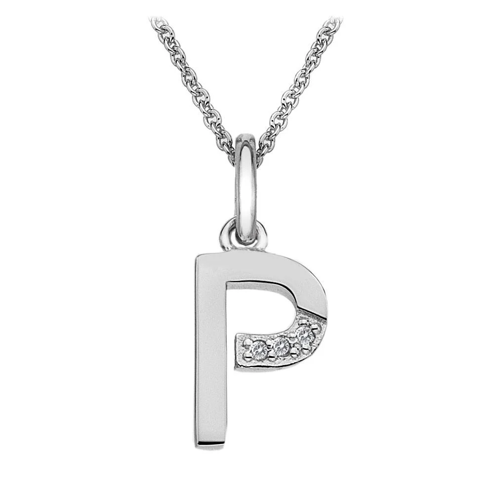 Silver and Diamond Initial Necklace - Image 16