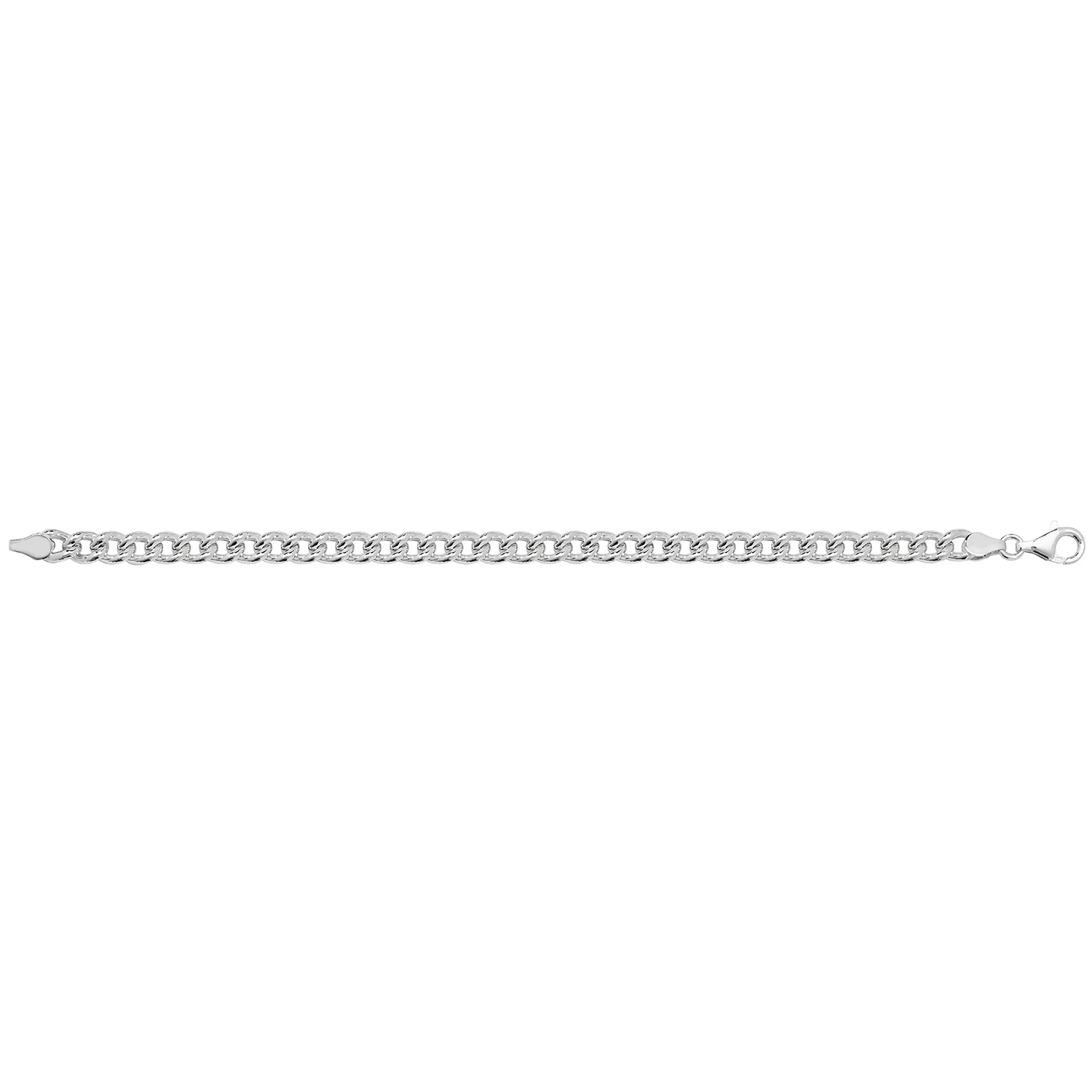Silver Ladies Curb Bracelet - Image 2