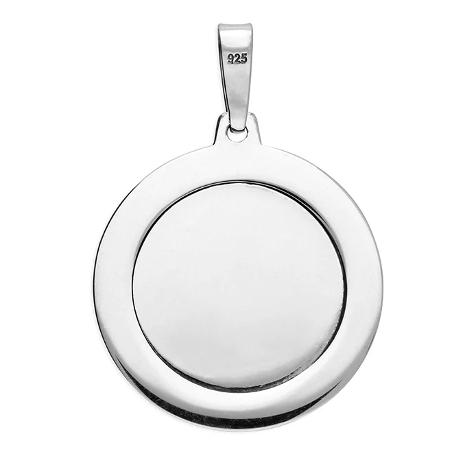 Silver Medium St Christopher Protect Us Pendant - Image 2