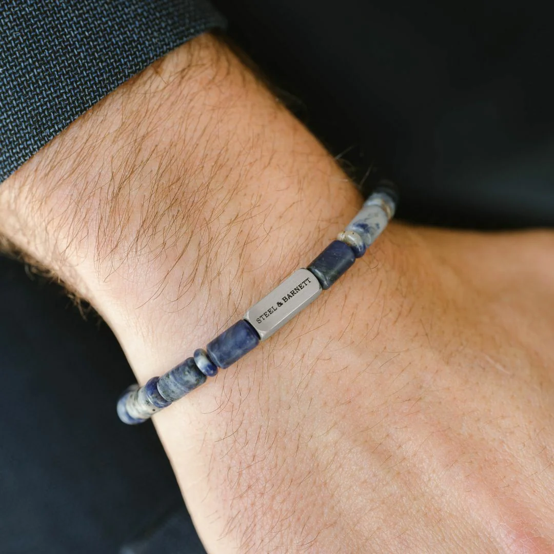 Steel & Barnett Colourful Cal Beaded Bracelet with Sodalite - Image 2