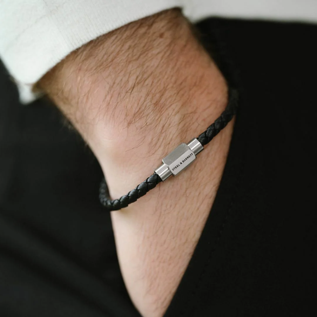 Steel & Barnett Luke Landon Black/Silver Bracelet - Image 2