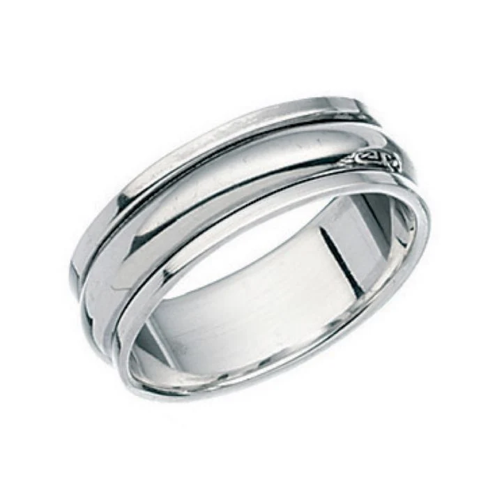 Unisex Silver Spinning Ring